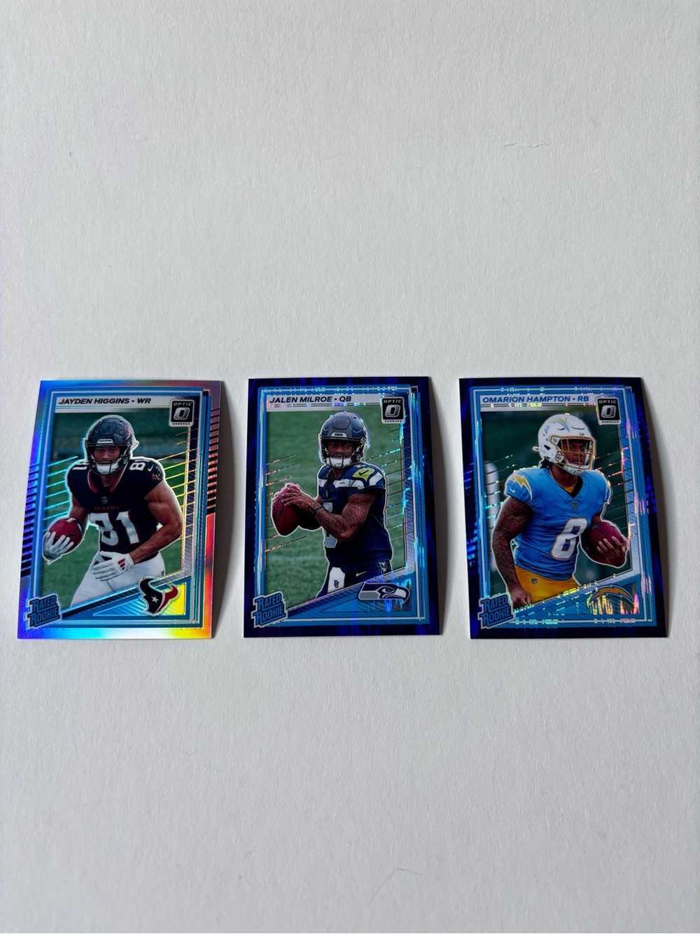 2025 Donruss Optic Preview Rated Rookie Prizm Lot Milroe Hampton Higgins